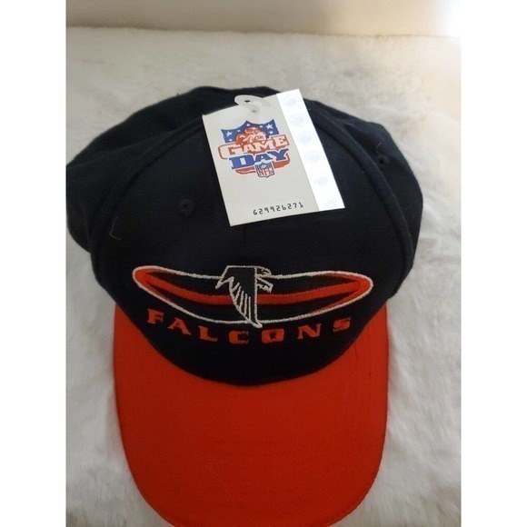Vintage Atlanta Falcons Black NFL Gameday Hat Cap NFL Rare OLD LOGO! - Picture 4 of 6